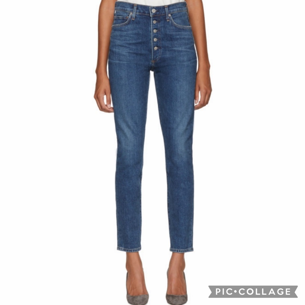 Citizens of Humanity Women’s Size 26 Olivia High Rise Slim Ankle Stretch Jeans - Picture 1 of 16